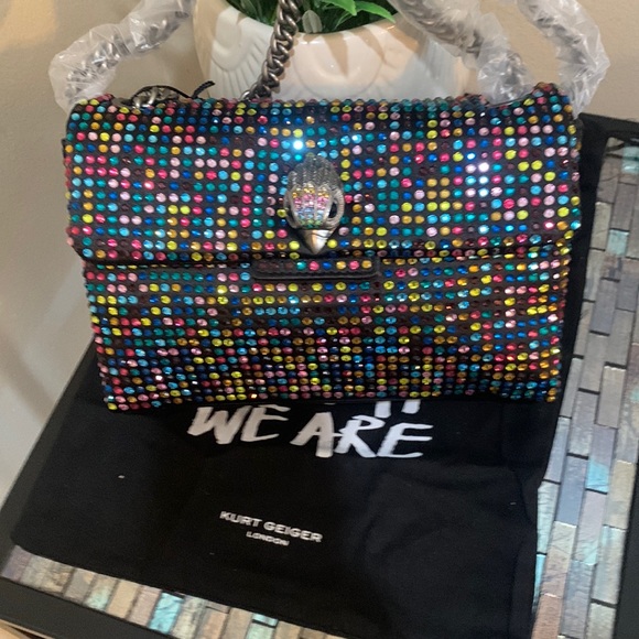 Kurt Geiger Handbags - Kurt Geiger London Medium Kensington Fabric Convertible Crossbody Bag